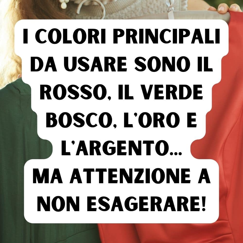 Per le feste a 60 anni puoi usare colori come il rosso il verde o l'argento
